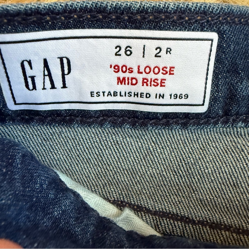 GAP Women's Straight Leg Jeans - Blue - Picture 2 of 6